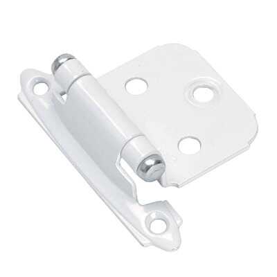 Amerock White Self-Closing Face Mount Variable Overlay Hinge (2-Pack)