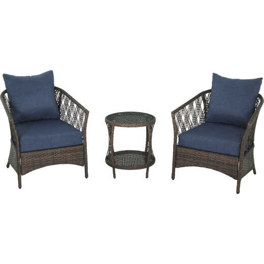Outdoor Expressions Capitola 3-Piece Wicker Chat Set